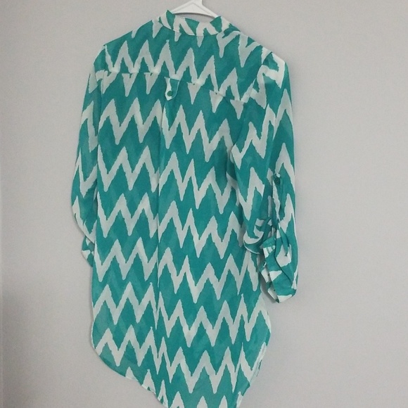 Rue 21 sheer blouse, 3/4 sleeves, size S, EUC - Picture 4 of 4